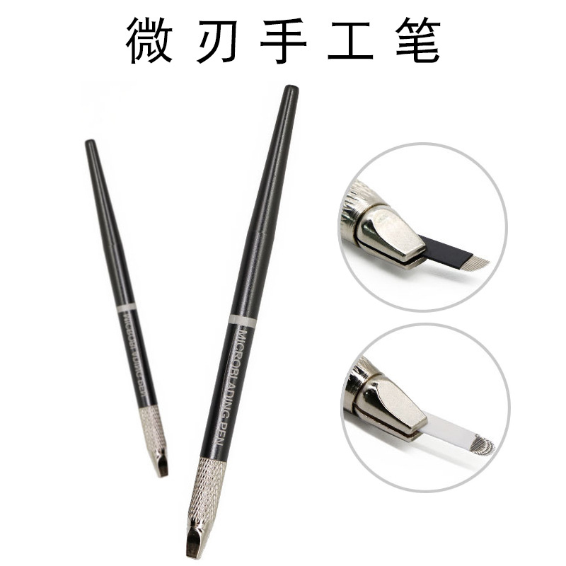 Eyebrow tattoo pen, manual tattoo pen, semi-matte eyebrow tattoo pen, lip tinting pen, micro-blade pen with fine-point needles