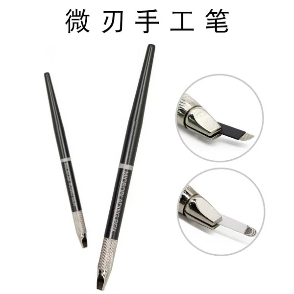 Eyebrow tattoo pen, manual tattoo pen, semi-matte eyebrow tattoo pen, lip tinting pen, micro-blade pen with fine-point needles