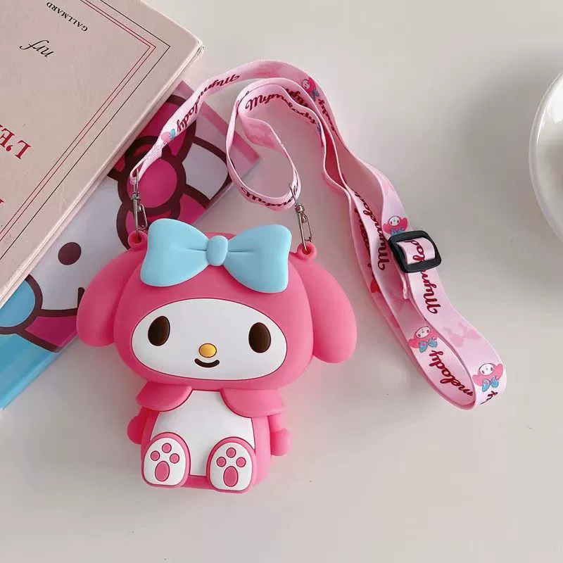 Children's bag, cartoon brand wallet, fashionable silicone shoulder bag