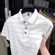 High-grade Ice Silk Pearl Cotton Men's Short-sleeved Polo Shirt Breathable Thin Summer Men's Lapel T-shirt Middle-aged Paul Shirt Dad