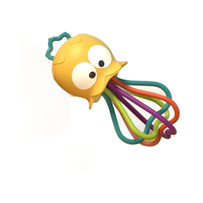 Sonajero mordedor para bebés de 0-1 año, campana de cama tranquilizadora, juguete de diversión