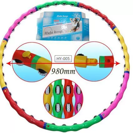 爆款体育用品 呼啦圈瘦腰塑形 塑料 可拆装海棉加重呼啦圈