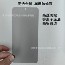 适用Samsung A73 Privacy A34全屏钢化膜 S21FE M53 A53高铝高清