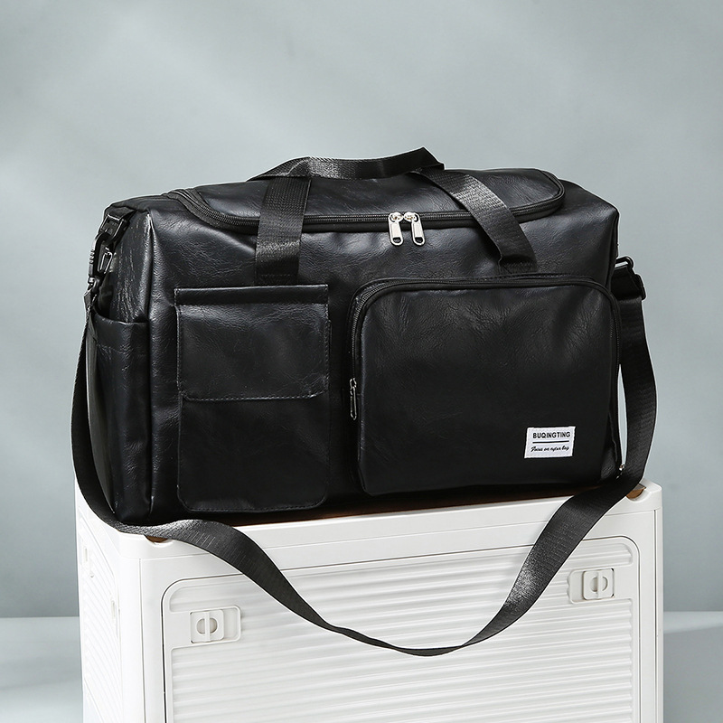 Nueva bolsa de viaje PU retro de gran capacidad portátil de viaje de hombres bolsa de ocio bolsa de gimnasio