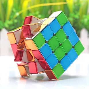 Whirlwind kid S4 magnetic plating gold fourth-order cube smooth speed twist beginner puzzle competition cube