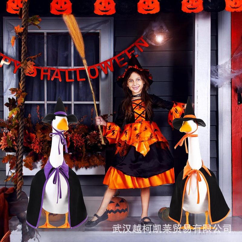 2 ピース/セット魔女ガチョウ衣装芝生ポーチガチョウ布魔女衣装プラスチックガチョウ衣装 23inch ガチョウセメント|undefined