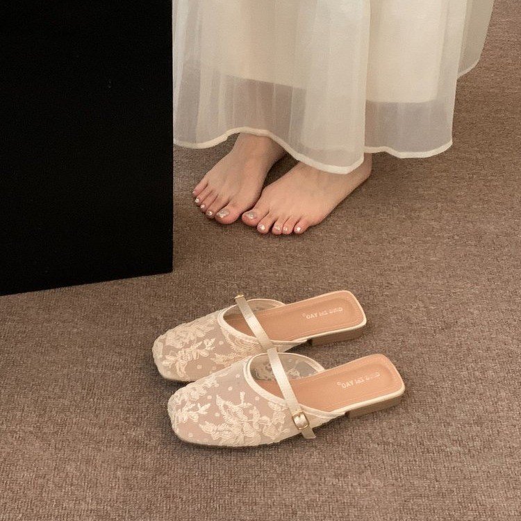French-style Closed-toe Mules For Women, Summer Outdoor Wear, 2026 New Model, Bohemian Vacation Sty,_vogvips.com