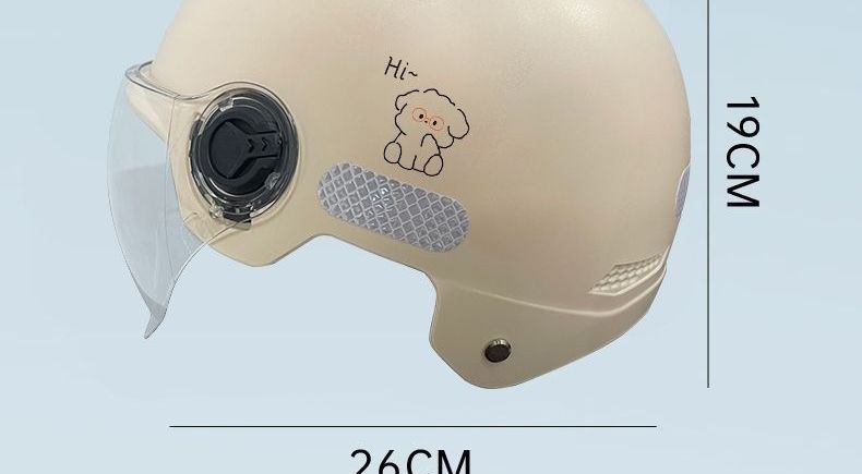 National standard electric vehicle certified helmet for women, suitable for all seasons, motorcycle half helmet, safety helmet for electric scooters, summer sun protection