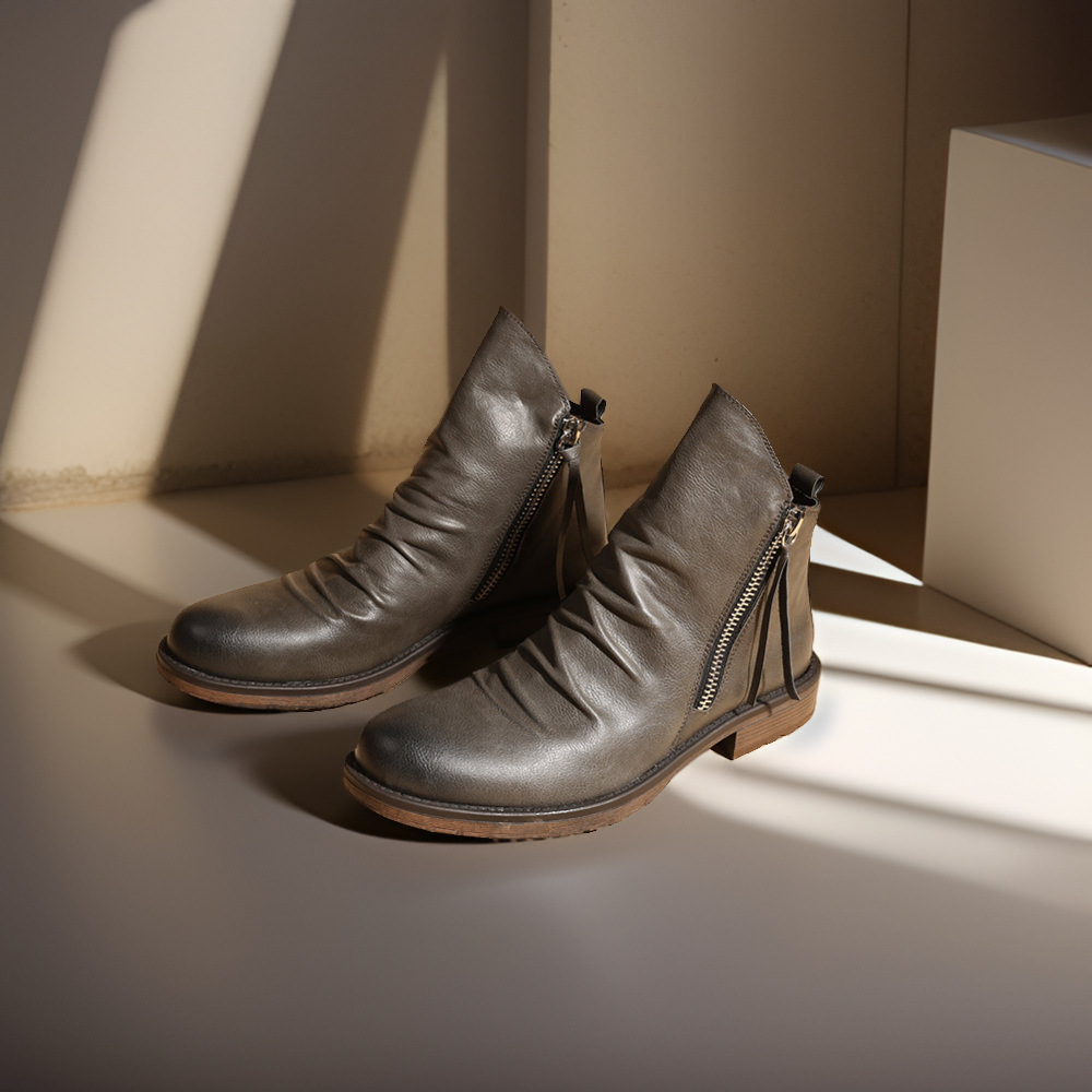 Férfi cipők Ősz és Tél Kétoldalas Cipzár Csúszásgátló Aljjal Férfi Csizmák Férfi Cipők Bojtos Csizmák Férfi Bőr Csizmák Nagy Méretben_voghion.com