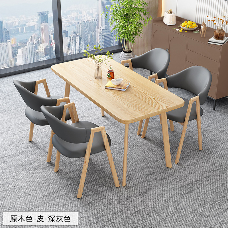 北欧の長方のテーブルは簡単で、業務的に接客します。