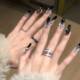 10 pieces of cat eye wearing armour handmade armour prefabricated armour national style nail art patch armour finished removable ins style