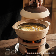 鍋物家庭用炊飯器土鍋煮込み鍋煮込みガスレンジ専用のトランペット古い陶土炭ストーブトレイ