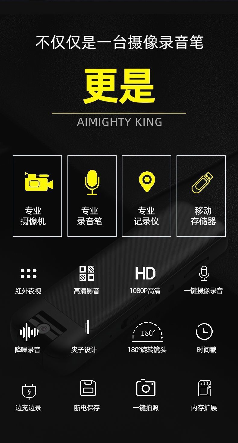 Wireless ultra-clear recording camera, video recording camera, law enforcement recorder, network camera, smart cross-border camera, free shipping Application Scenario