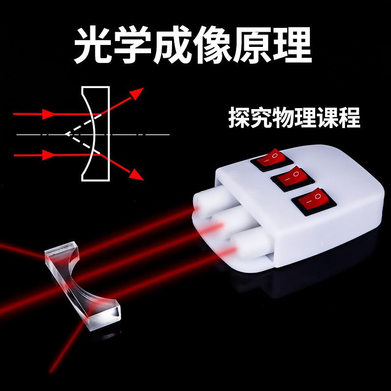 光学レンズセット 半円形 三角形 長方形 凹凸レンズ 中学校物理光学実験器具 教材|undefined