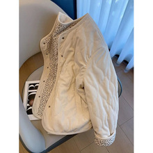 森女田园碎花氛围感休闲棉服外套女秋冬季潮牌小个子加绒保暖棉袄