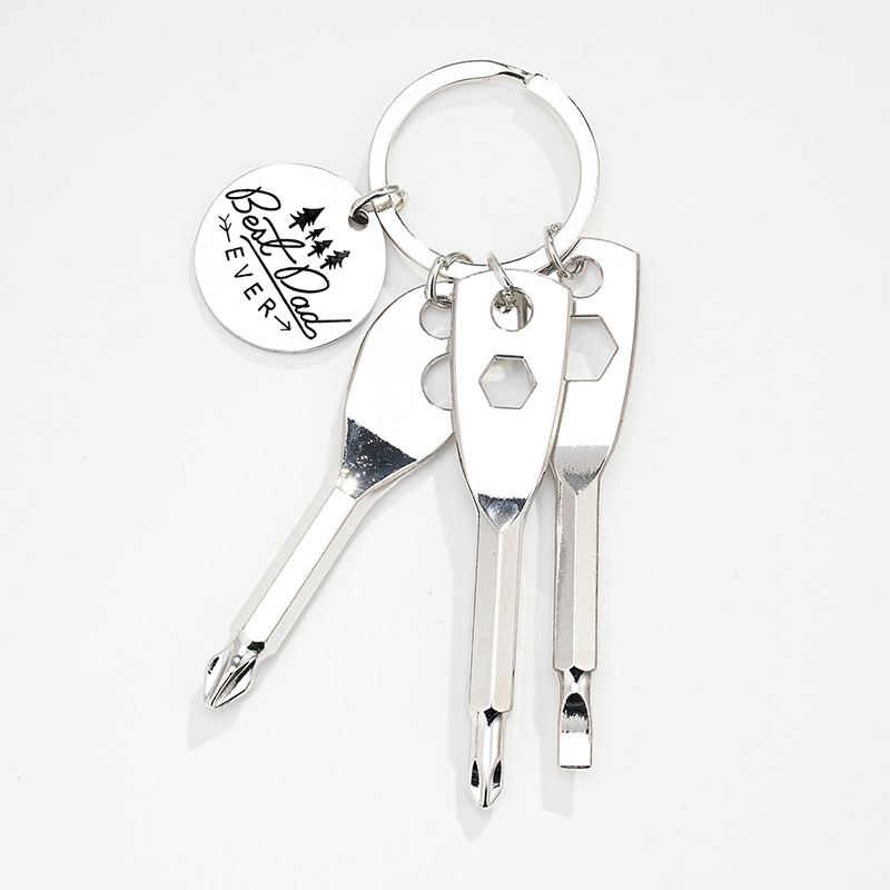 43g Weight Keychain Classification 1 Piece Quantity Daily Occasion Alloy Material Father'S Day Festival Bottle Opener, Screwdriver Pattern Men's Gender Simple Style Style Simple Style Bottle Opener Screwdriver Alloy Father'S Day Men's Keychain 12
