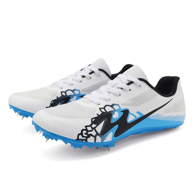2025 nuevos zapatos de entrenamiento de atletismo transfronterizos para hombres y mujeres zapatos de entrenamiento de clavos de estudiantes zapatos de sprint vertical salto de larga fábrica de zapatos de clavos