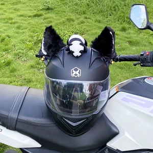 Cute Helmet Decoration Plush Cat Ears Ski Helmet Accessories Detachable
