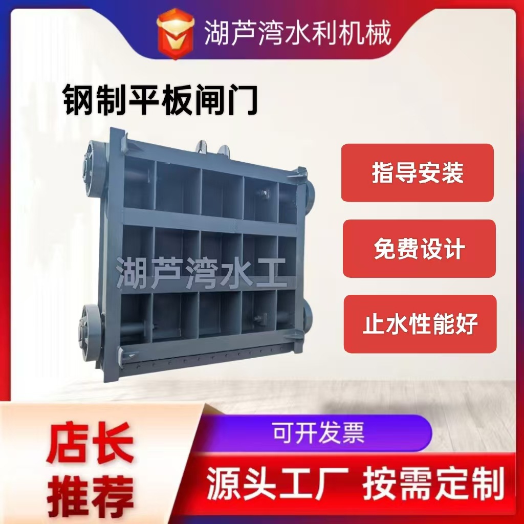 定制钢制闸门碳钢止水钢坝闸门平面滑动手动电站液压坝平面闸门
