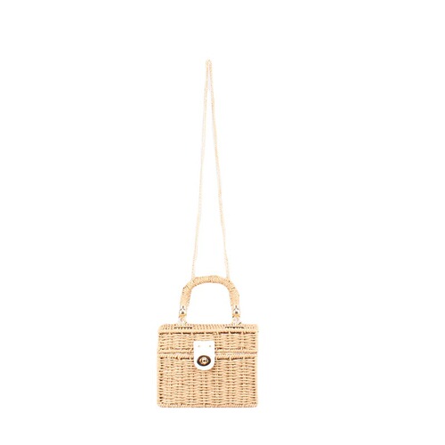 One piece drop shipping 2024 new straw woven bag woven bag women's bag handheld small box bag crossbody bag Japanese and Korean casual bag