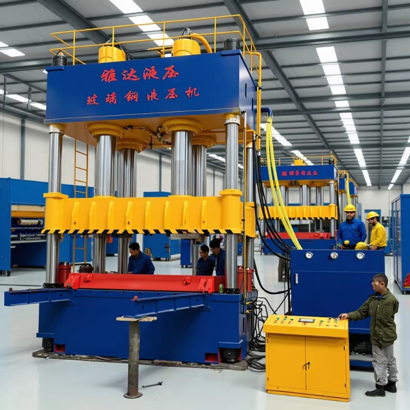 伺服控制2500吨玻璃钢热压成型液压机、SMC三格化粪池成型液压机