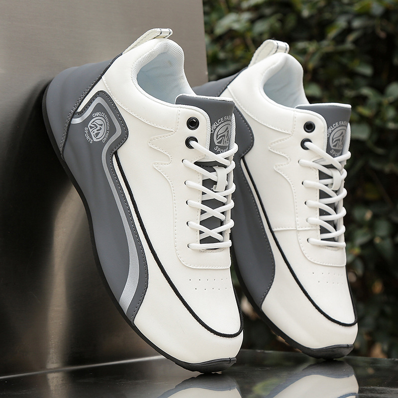 Herren Racing Sneaker Freizeitschuhe Klassisch Weiß Blau Design_voghion.com