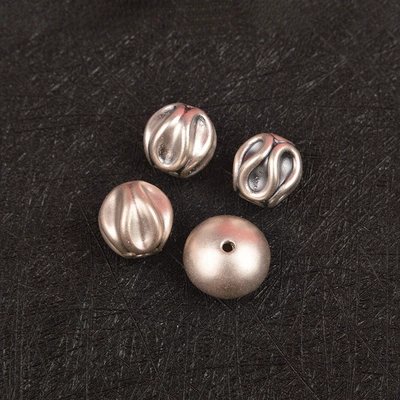 Pure Silver Multi-Faceted Beads Ufo: Zərgərlik ara hissələri