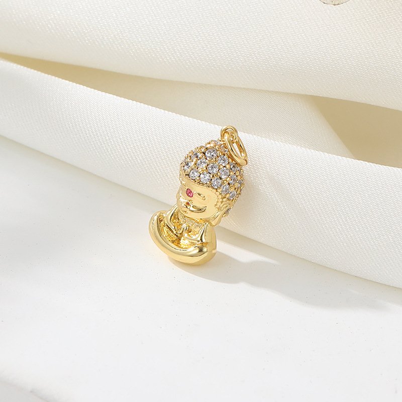 Gold Plated Plating Material 1 Piece Copper Gold Plated Buddha Pendant