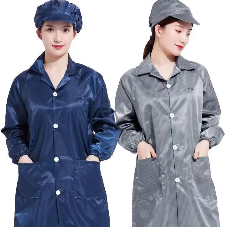 静电衣服防尘无尘工作服电子厂蓝色白色车间男女防静电大褂防护服|undefined