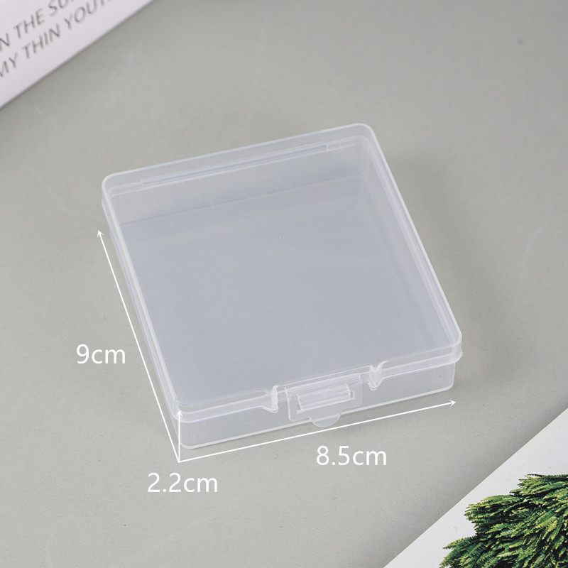 正方形の透明なプラスチックの小さい方の箱の耳栓の箱の装飾品の収納箱の部品の箱のアクセサリーの数珠の箱の漁具の箱