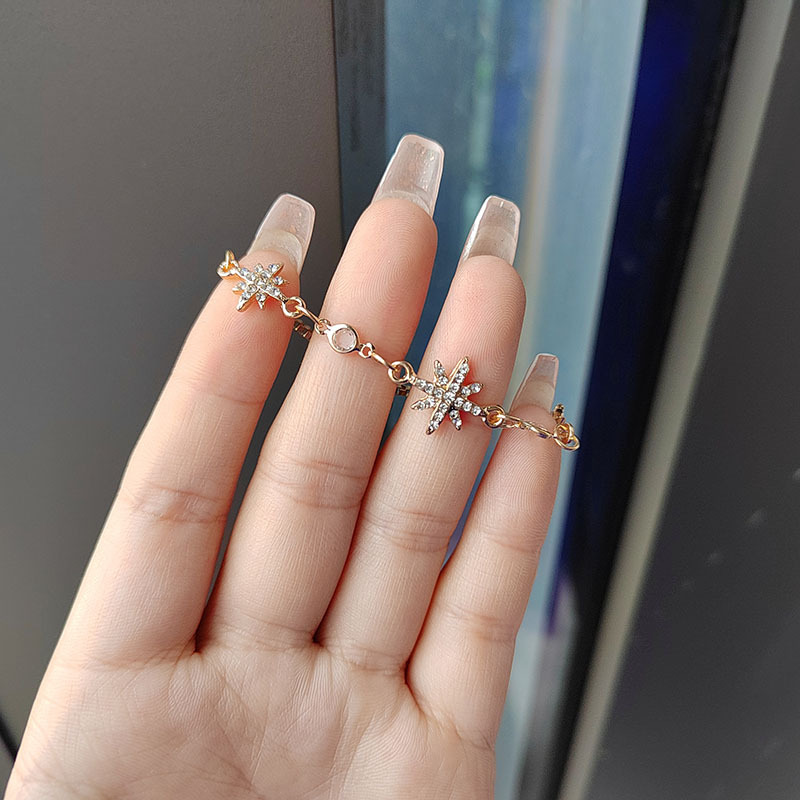 Japanisches und koreanisches Instagram-modisches Perlenarmband, einzigartiges Design, achteckiges Sternarmband, einzigartiger Trend, Armband im kalten Stil_voghion.com