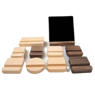 Solid Wood Black Walnut Phone Stand Desktop iPad Tablet Base Storage Rack Creative Storage Ornament