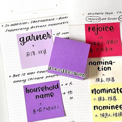 ins colorful small square sticky note tearable sticky mini note paper student notes multifunctional index sticker