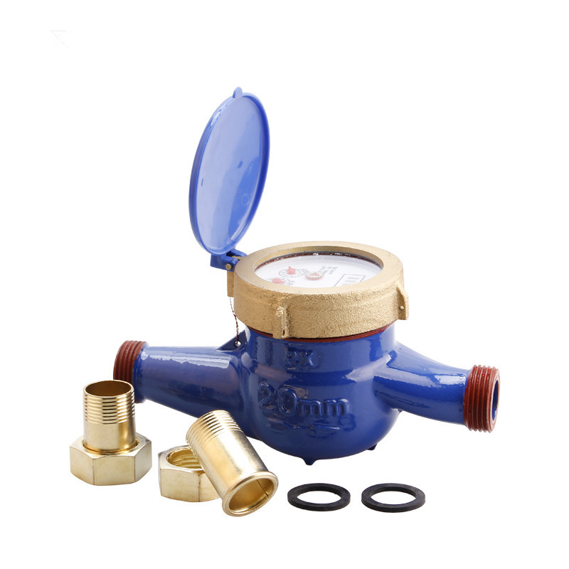 DN20旋翼式水表3/4“铁壳普通干式冷水表6分家用自来水水表