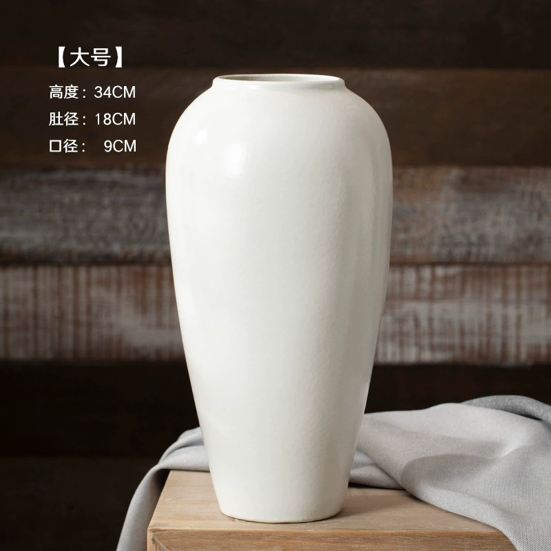 Современный простой белый керамический вазон из Jingdezhen, витрина, композиция цветов, сосуд для отеля B&B, литературный сосуд для цветов, бесплатная доставка