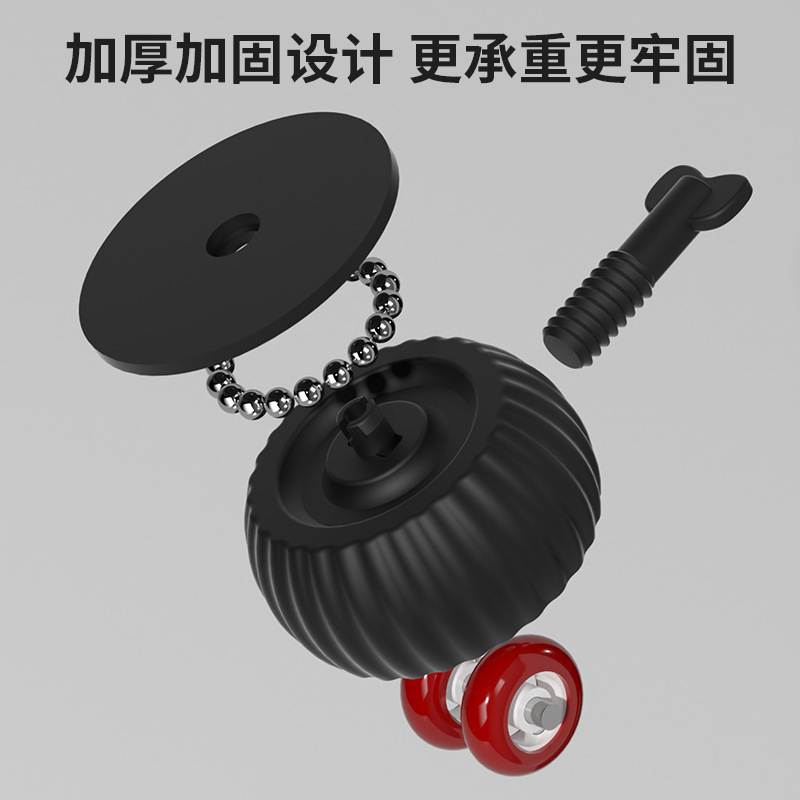 ボールユニバーサルホイール穴なし家具ベッドサイドテーブル荷重プーリー移動ベースブレーキ付き静音ホイール|undefined