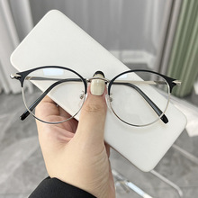 2023新款防蓝光平光镜 韩版时尚金属黑眉眼镜框 ins网红眼镜架潮