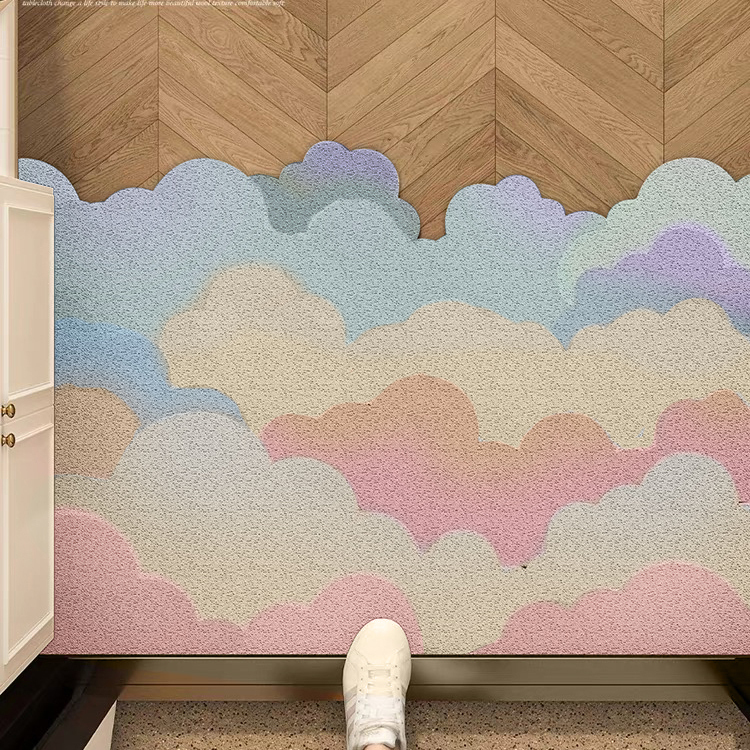 Silent Wind Entry Silk Ring Floor Mat Entrance Dust Removal Door Mat Non-slip Mud Scraping Foot Mat Free Cutting Door Mat