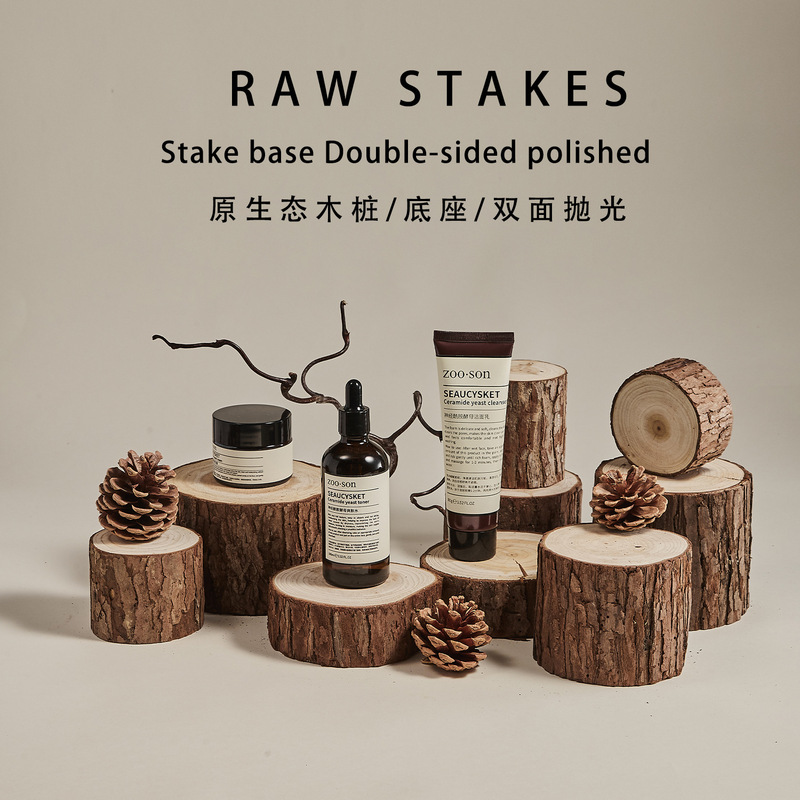 Natural Log Base, Round Wood Piece, Decorative Item for Display, Still Life Photography, Wooden Art, Solid Wood Crafts