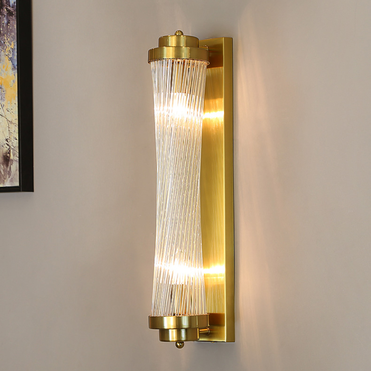 Hotel de lámparas de cintura nórdica detrás de fondo moderno de cristal Man lámpara pasillo club pequeño moderno villa vestíbulo lámpara de pared detrás