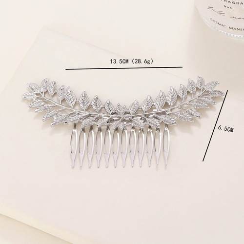 European and American Baroque style hairpin iron leaves hair comb trendy street style leaf hair comb bride hairpin hair accessories best seller