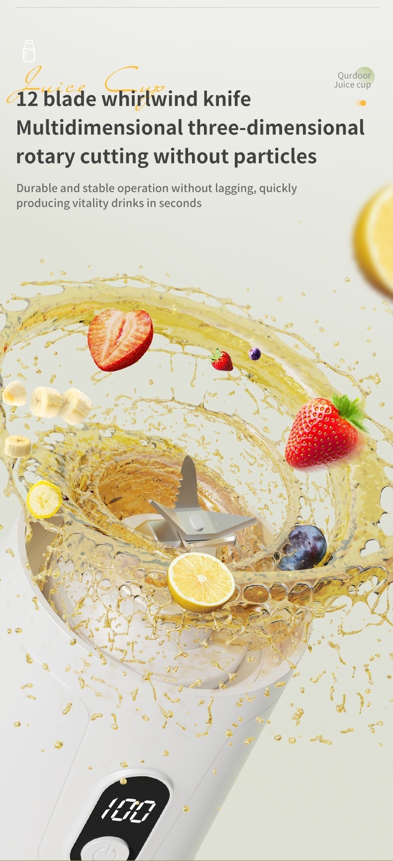 Factory Multifunctional Juicer Home Fruit Juice Machine Wireless Small Mini Electric Portable Juice Extractor