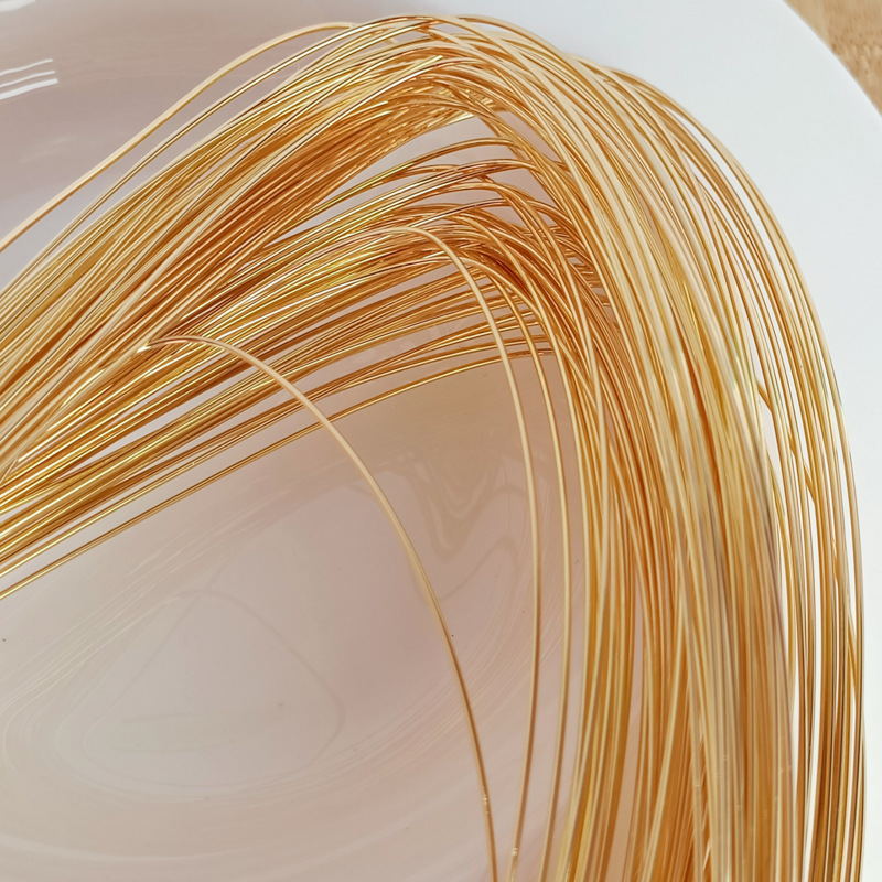 强保色14K铜镀真金半硬线不掉皮注金铜丝线造型线手工绕线DIY材料