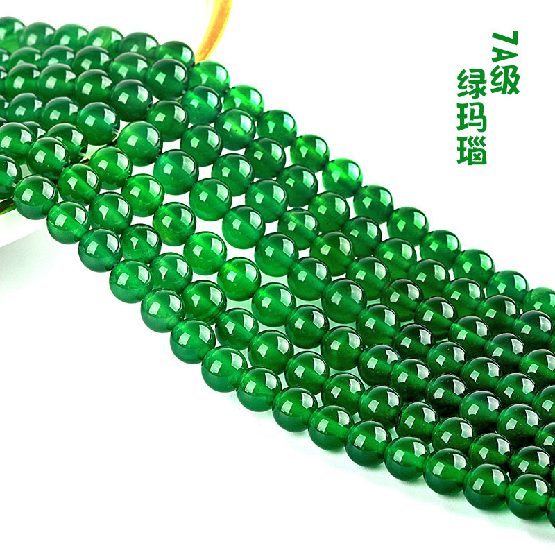 Natural Green Agate Bead Long Chain, Round Green Agate Accessory Wholesale, Factory Direct Supply Green Agate