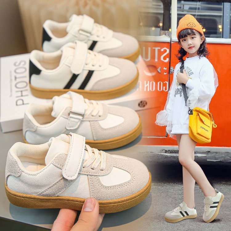 Children's Moral Training Shoes Girls' Low Top Casual Board Shoes 2023 Autumn New Children's Shoes Boys' Soft Sole_voghion.com