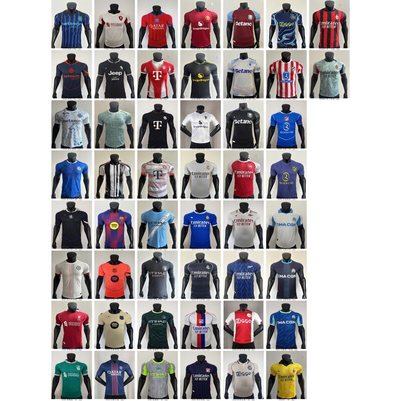 25-26 Barcelona, Arsenal, Bayern, Manchester United, Liverpool, Real Madrid Home and Away Player Version Football Jerseys T-Shirts