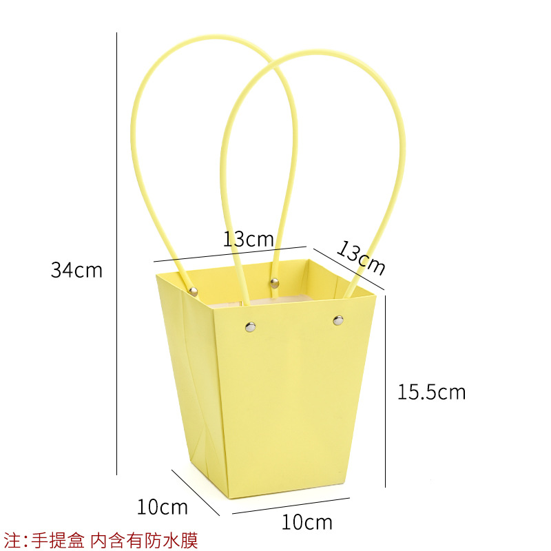 Bolso especial transfronterizo para flores, descuento al por mayor, bolsa trapezoidal de papel kraft impermeable, bolsa de embalaje de regalo, bolsa de ramo