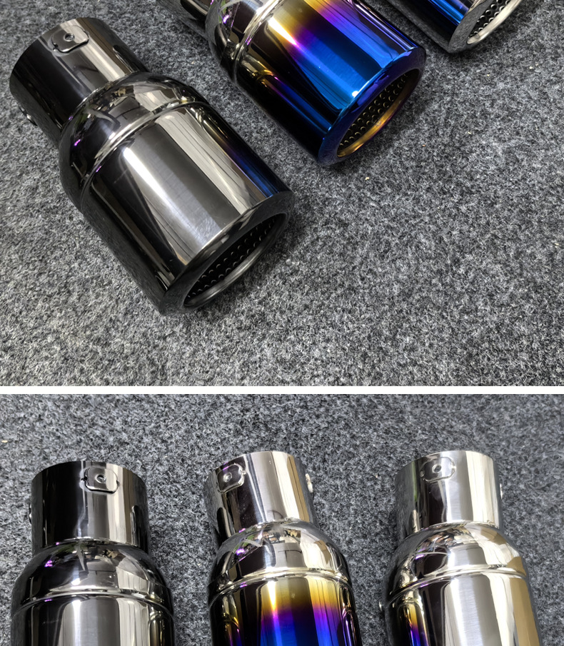 Automobile exhaust pipe tail throat stainless steel muffler modified special rotating tail throat new suitable for a variety of models