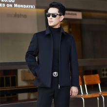 专柜正品羊毛夹克男短款高端羊毛外套商务行政羊绒毛呢大衣代发