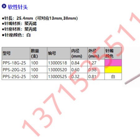 日本岩下IEI针头PND-14/15/18/20/21/22/25G-13 PPS-18/20/22G-25